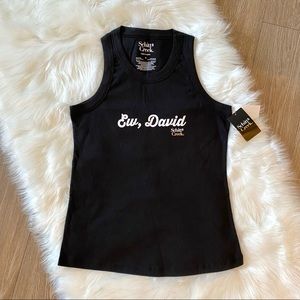 NWT Schitt’s Creek Women’s Size M “ew, David” Tank Top